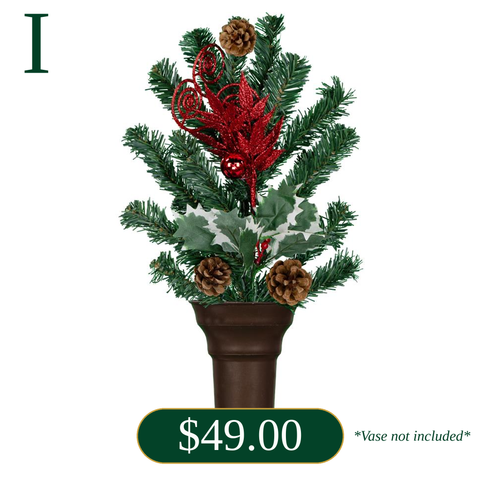 I. Mixed Evergreen Vase