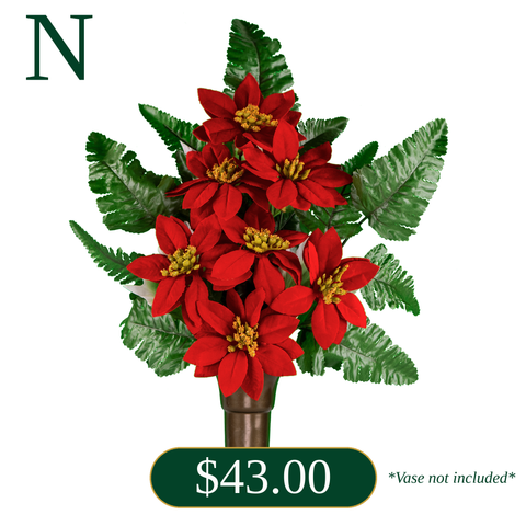 N. Poinsettia Vase